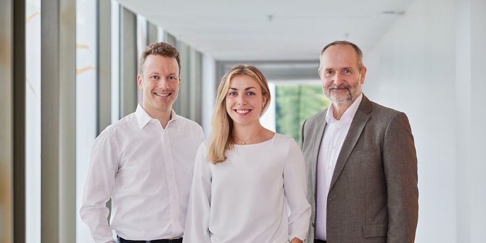 Das wir2 Team mit Daniel Hagen, Ida Oster und Prof. Dr. Matthias Franz