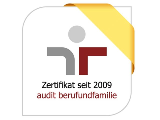 Zertifikat audit berufundfamilie seit 2009